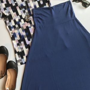 Solid Blue LuLaRoe Maxi Skirt - Super Versatile!!!